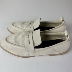 Cushionaire Loafer Womens 8M Beige Selfie Knitted Almond Toe Slip On Casual